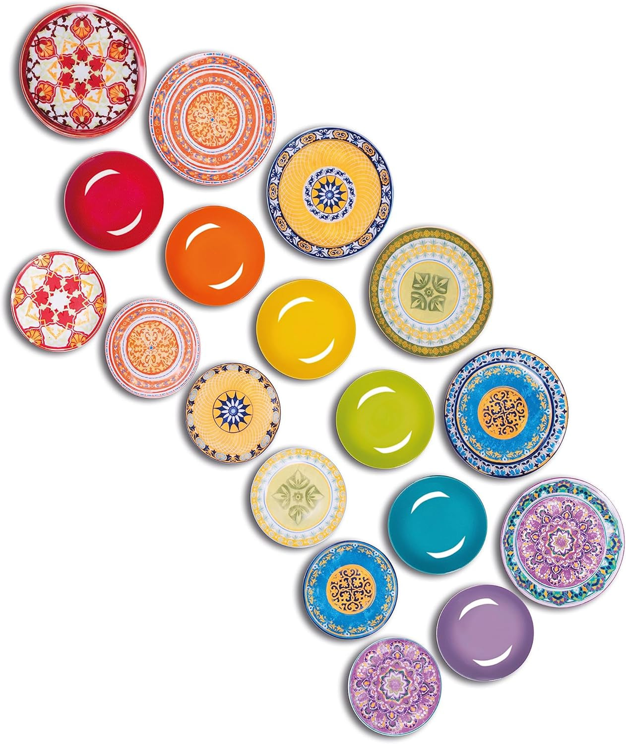 Excelsa ETNO Chic Tafelservice, Porzellan, Mehrfarbig, 21 Stück Seturi vesela masa Naty Shop