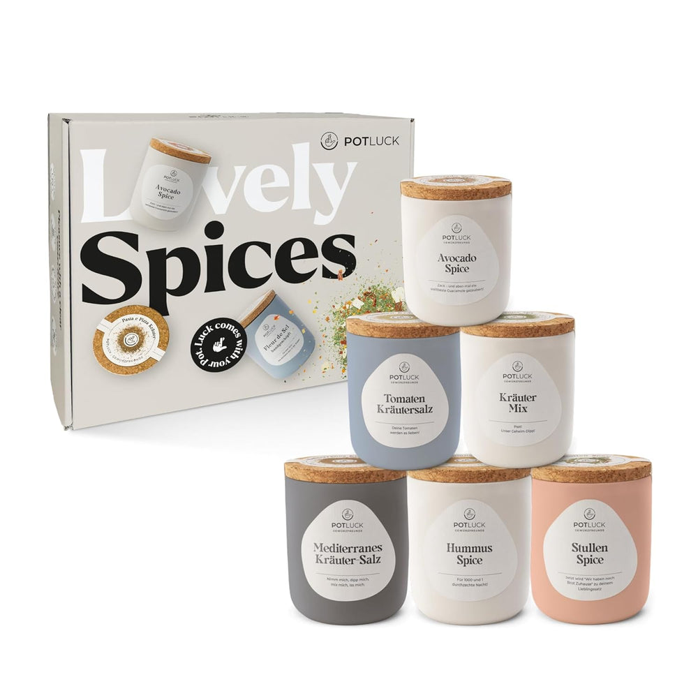 Potluck | Sada Salad Lover 6er | Gewürzmischungen im Keramiktopf | Veganské, bezlepkové a s přírodními ingrediencemi