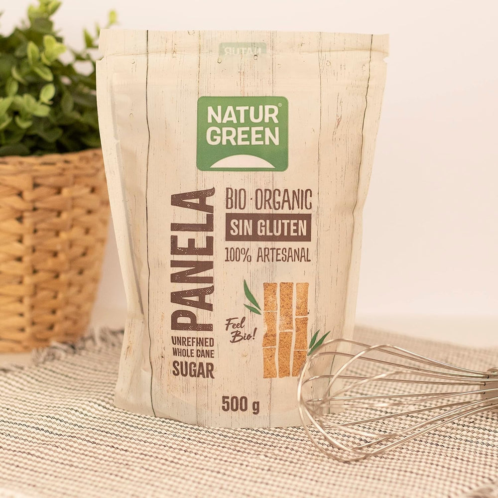 - Organický krystalizovaný panel, čistý cukr, ekologické sladidlo, přírodní šťáva z cukrové třtiny - 500 g, balení 12 sladidel Naty Shop