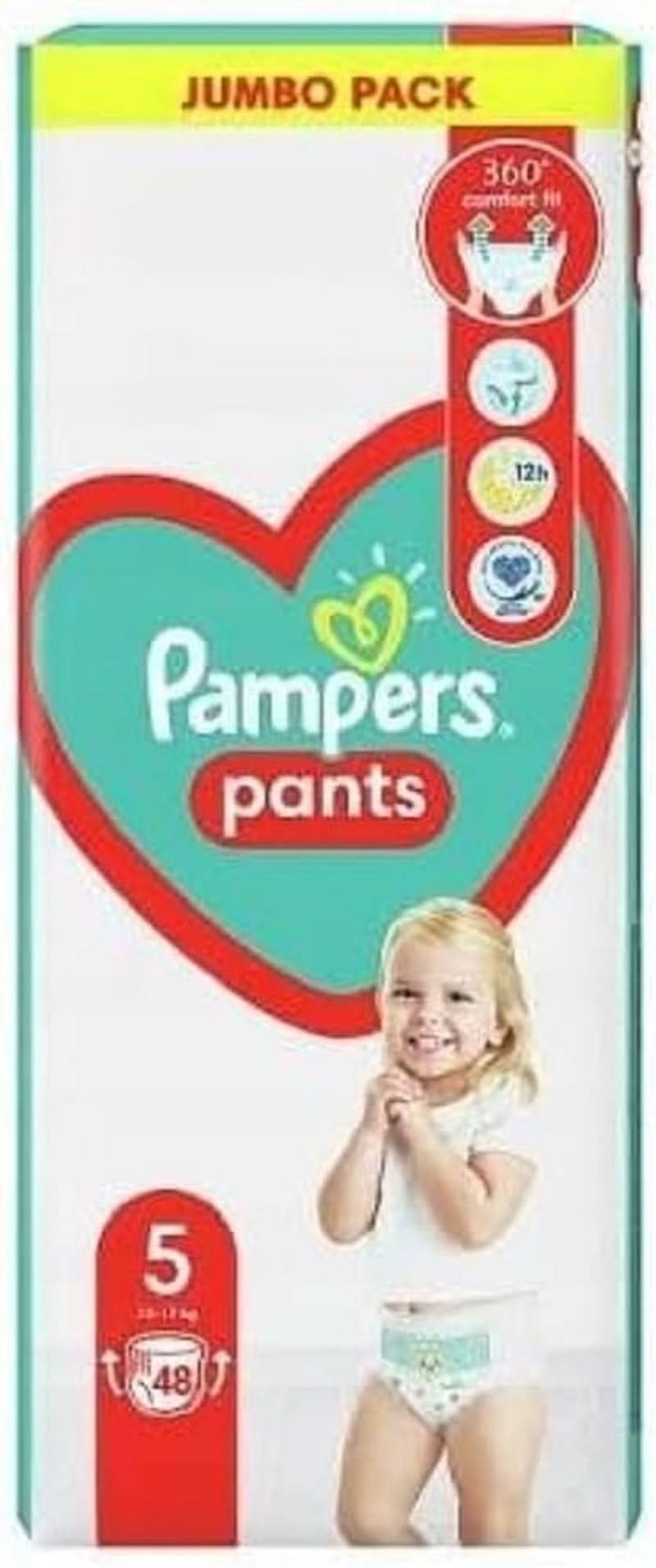 Plenky Pampers Pants vel. 5 (12-17 kg), 48 kusů, Ochrana a pohodlí Pampers v plenkách snadná aplikace Mother and Child Naty Shop