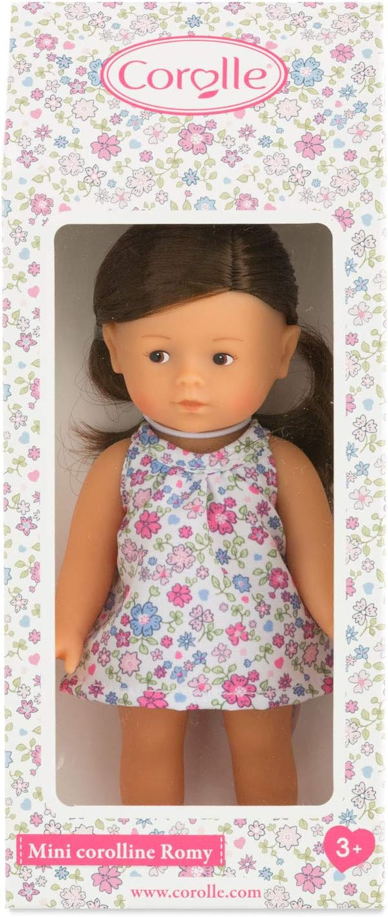 Corolle 9000240020 - Romy brunett Les Trends Mini Corolline 20 cm, Francouzská panenka s šarmem a vůní vanilky, 20 cm