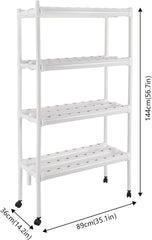 Sada pro hydroponické pěstování se 108 místy pro výsadbu, 4 úrovněmi s vodní pumpou. Hydroponický systém vyrobený z potravinářských PVC-U trubek pro domácí, balkónovou, zahradní a balkónovou zeleninu.