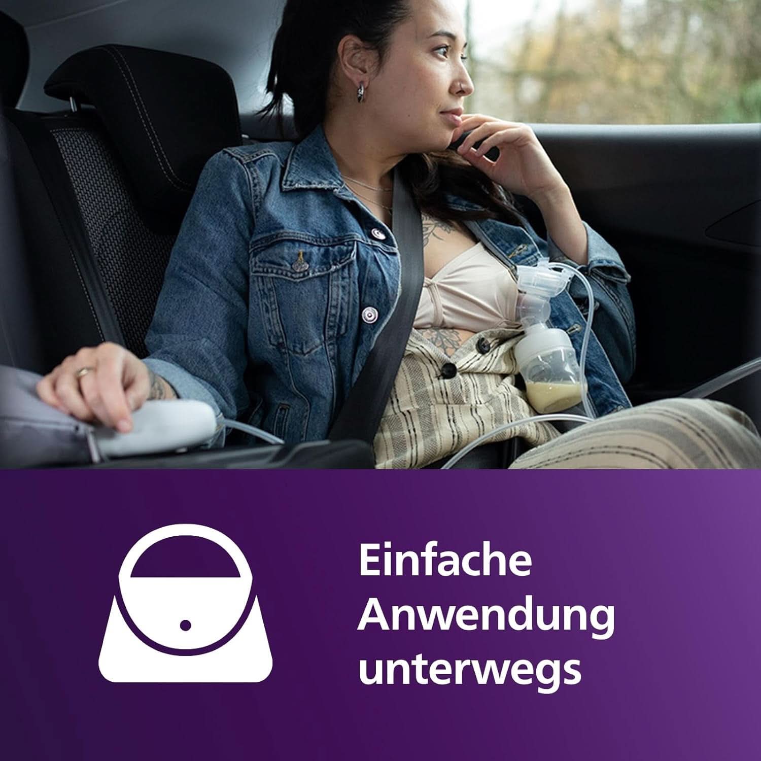 Elektronische Philips Avent Einzelmilchpumpe Premium - Mit Natural Motion Technologie, Wiederaufladbarem Akku, Timer-Anzeige (Modell SCF396/31) Příslušenství Jídlo a kojení Bebe Naty Shop