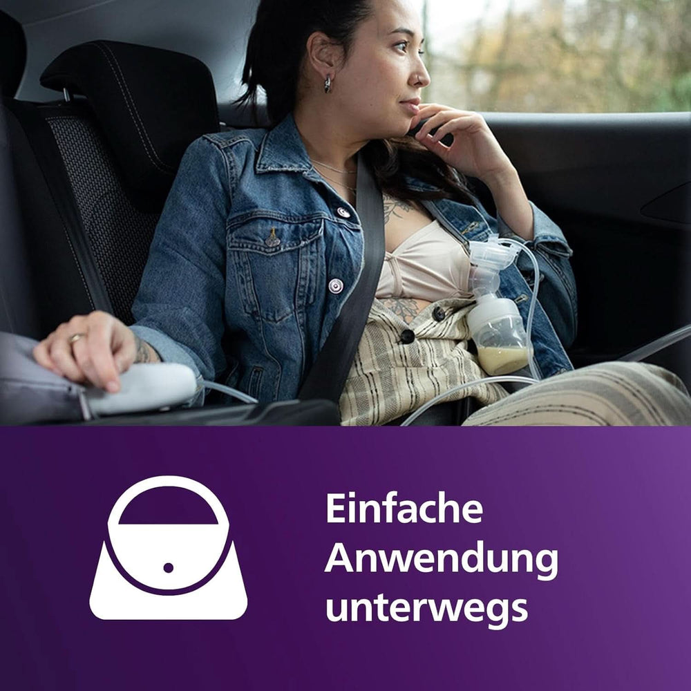 Elektronische Philips Avent Einzelmilchpumpe Premium - Mit Natural Motion Technologie, Wiederaufladbarem Akku, Timer-Anzeige (Modell SCF396/31) Příslušenství Jídlo a kojení Bebe Naty Shop