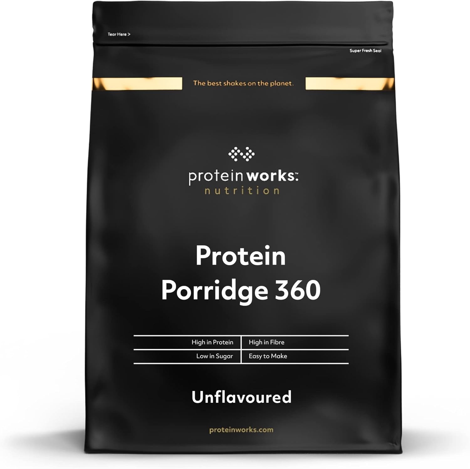 Protein Works - Proteinová kaše 360 ​​​​| Mýtus Další vitamíny a minerály | Proteinreiches Frühstück | Kalorienarme Haferflocken | 13 porcí | Natürlich | 1 kg cereálií Naty Shop Výchozí název