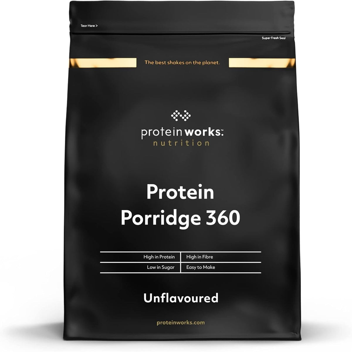 Protein Works - Proteinová kaše 360 ​​​​| Mýtus Další vitamíny a minerály | Proteinreiches Frühstück | Kalorienarme Haferflocken | 13 porcí | Natürlich | 1 kg cereálií Naty Shop Výchozí název