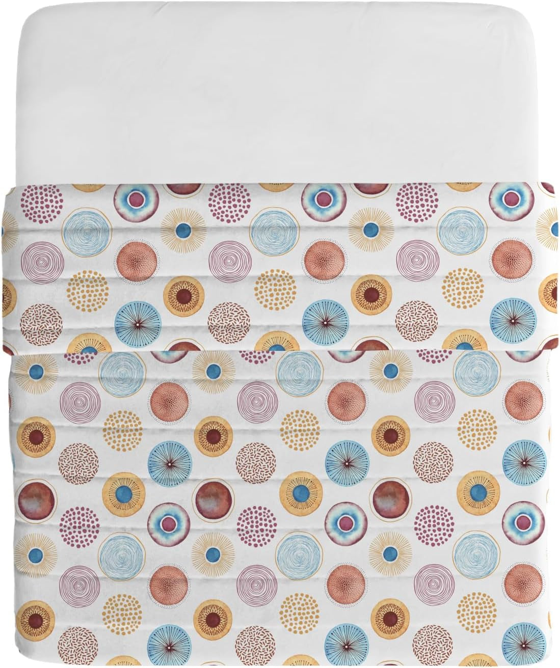 Italské povlečení základní letní přikrývka, potištěné mikrovlákno, 250X240Cm, kruh Přikrývky a přikrývky Naty Shop