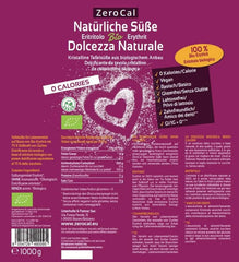 Zerocal - organický erythritol 1KG sladidla Naty Shop