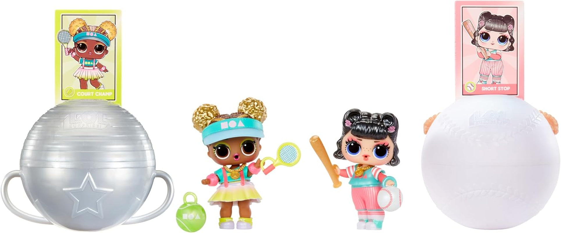 LOL Surprise! Colecția All-Star Sports Vault Tots - Include 1 păpușă, ambalaj blindat, 12 păpuși de colecție, 8 accesorii de despachetat, ideal pentru copii cu vârsta de 4 ani și peste, roz