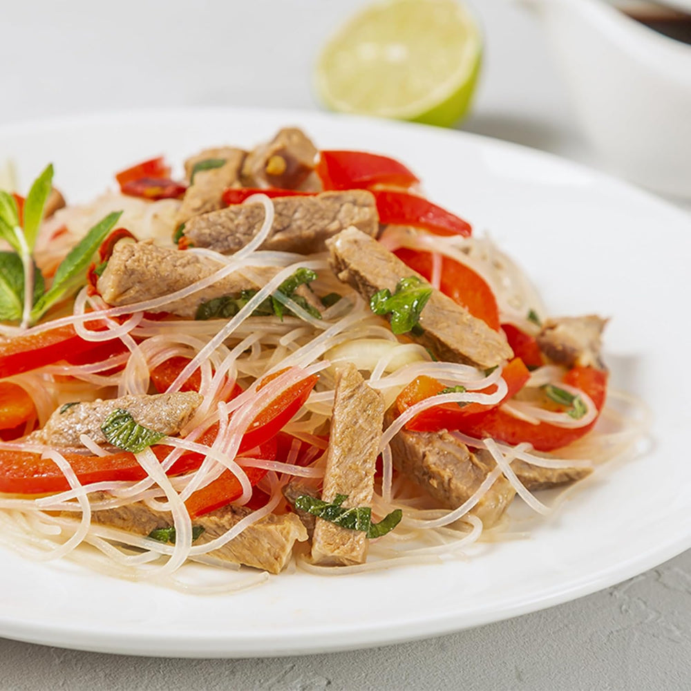 Bioasia organické skleněné nudle - bio hrachový škrob dlouhé skleněné nudle - přirozeně veganské a bez lepku - 1 x 100 g