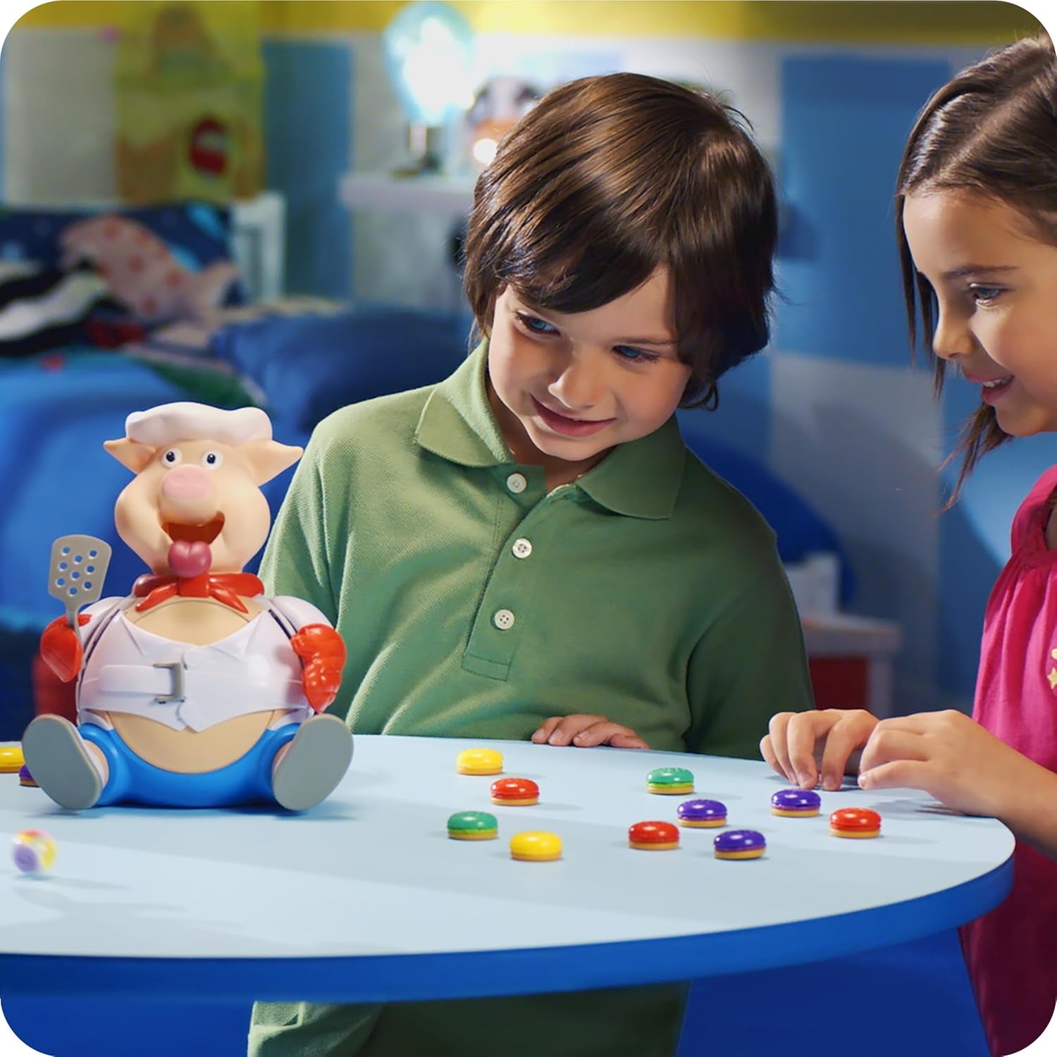 Goliath Pigskin - Zábavná desková hra pro děti 4+ Nakrmte prasátka a vyhněte se explozi jejich břicha, společenská hra pro 2-6 hráčů, zábava s přáteli a rodinou