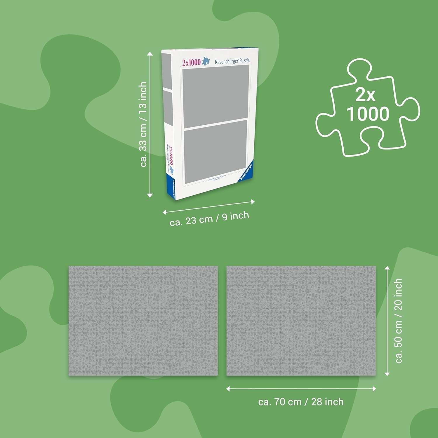 Ravensburger Puzzle 12000341 - Funny Gelinis - 2X Puzzle jigsaw de 1000 de piese pentru adulți și copii de peste 14 ani Puzzle Naty Shop