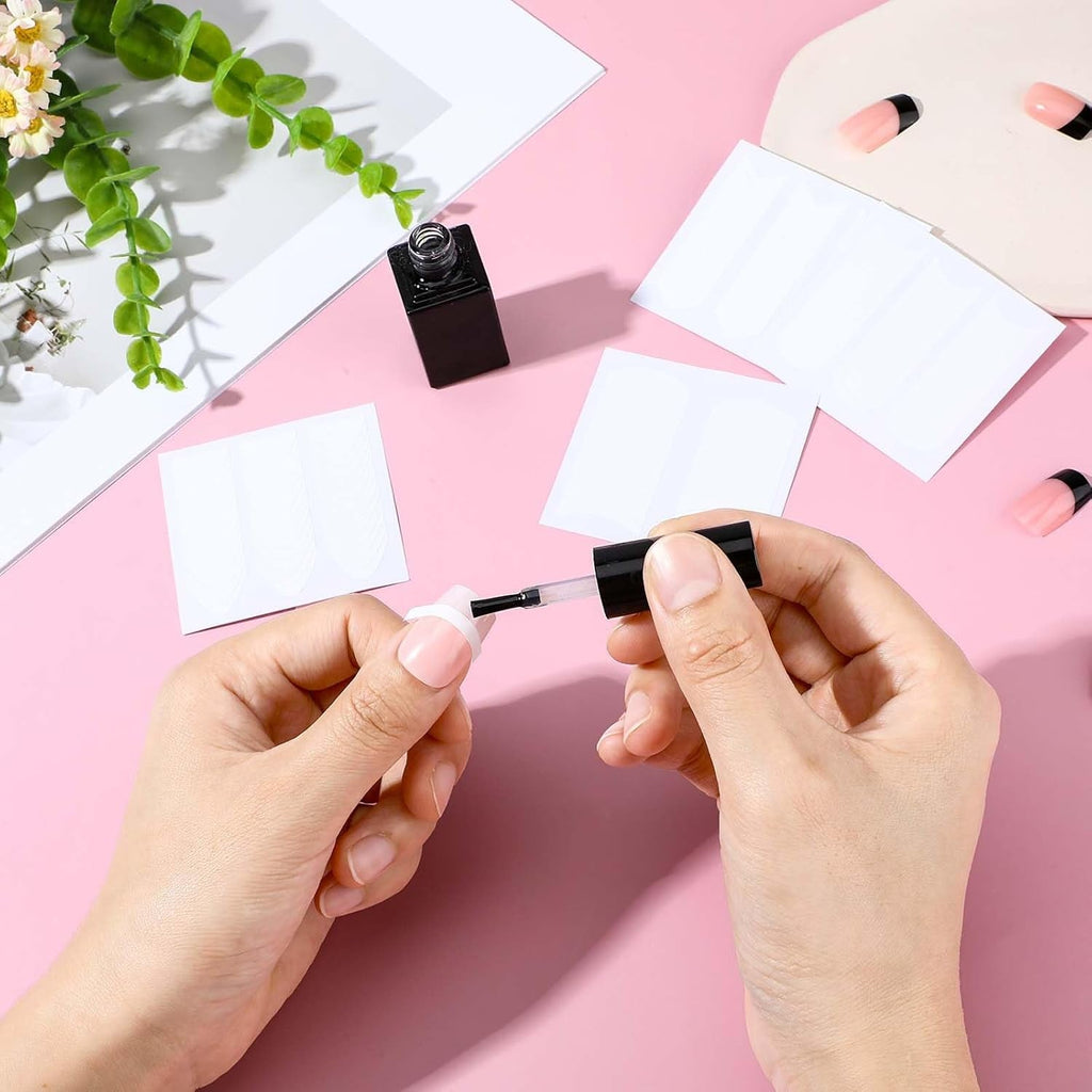 1620 Stück French Schablonen Nägel,French Nail Schablone,Maniküre Schablonen,Selbstklebende Nail Art Sticker Frenchs Für DIY Nageldesign Maniküre Dekoration Nageldesign Zubehör