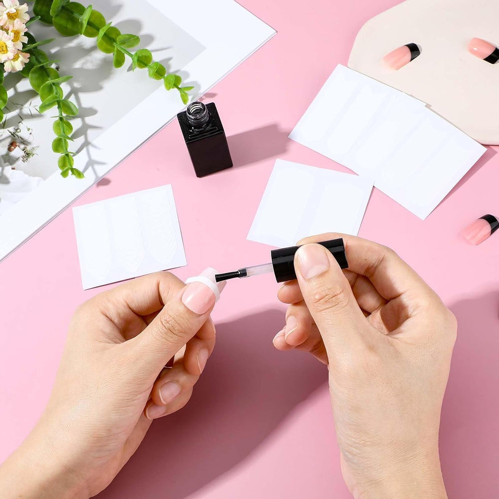 1620 Stück French Schablonen Nägel,French Nail Schablone,Maniküre Schablonen,Selbstklebende Nail Art Sticker Frenchs Für DIY Nageldesign Maniküre Dekoration Nageldesign Zubehör