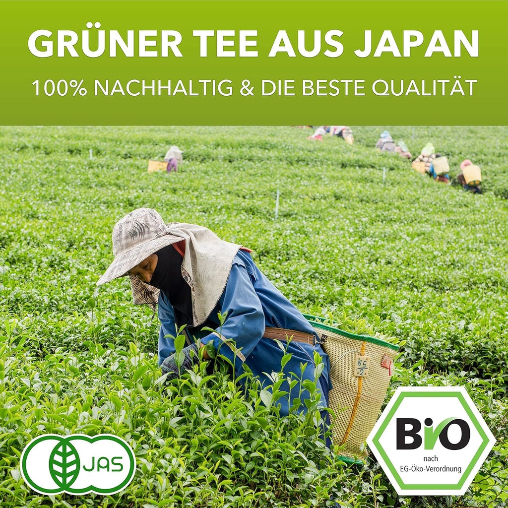 Matchamagic Sencha organic - Ceai verde japonez 80 g - Frunze vrac - Ceai verde aromat - Alternativă la Matcha