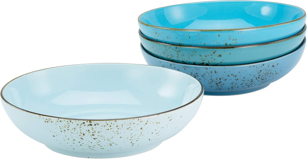Creatable, 23422, Serie Nature Collection - Poke Bowl, 4-Teiliges Geschirrset, Bowl-Set Aus Steinzeug, Spülmaschinen- Und Mikrowellengeeignet, Qualitätsproduktion Seturi vesela masa Naty Shop Poke Bowl - Aqua Nature Collection Aqua
