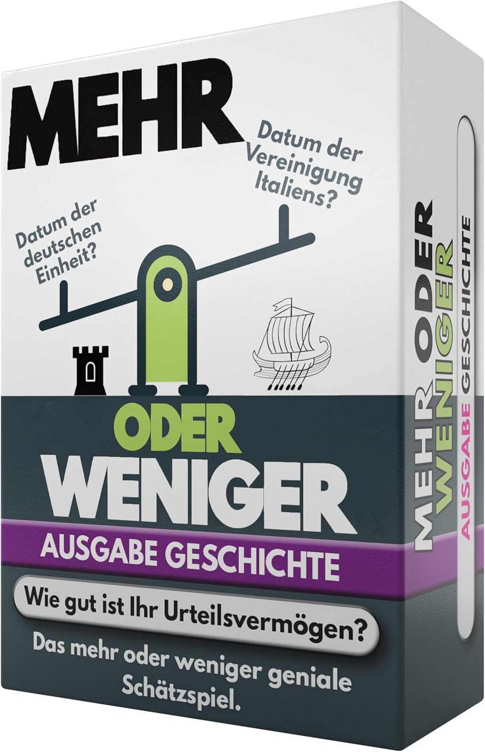 | Mehr Oder Weniger Kartenspiel | Wie gut ist Ihr Urteilsvermögen? Spiel für Erwachsene, Famile & Kinder | 2+ Spieler | Familienspiel | Reisespiel |