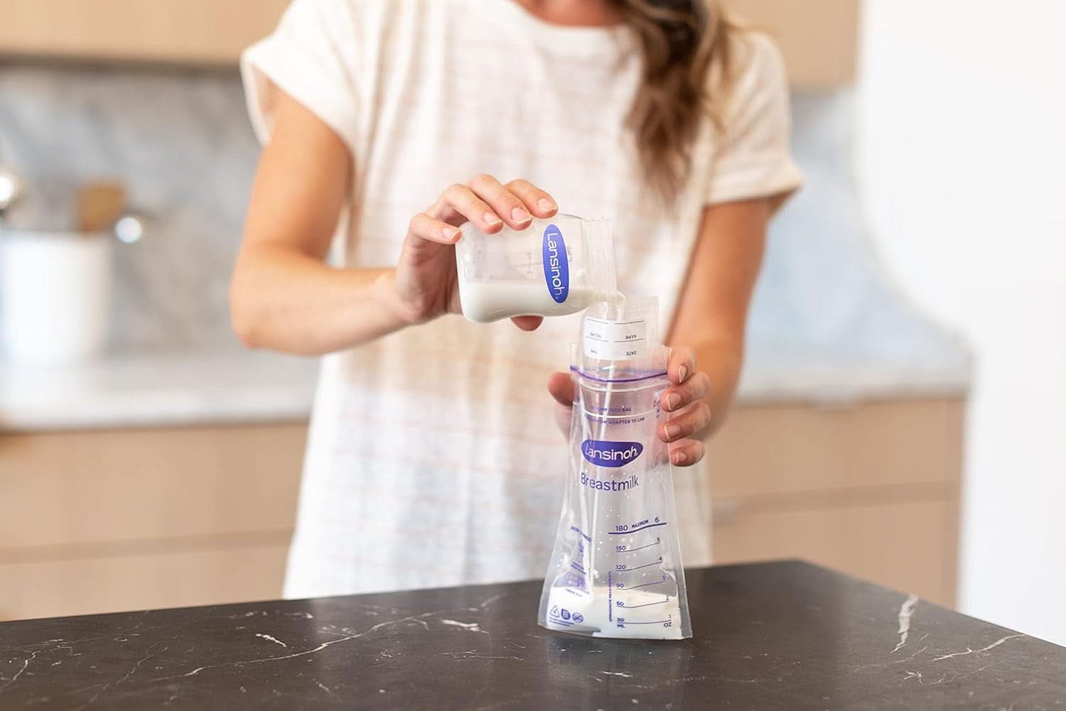 Lansinoh skladovací sáčky na mateřské mléko, 25 kusů Potraviny a doplňky pro kojení Bebe Naty Shop