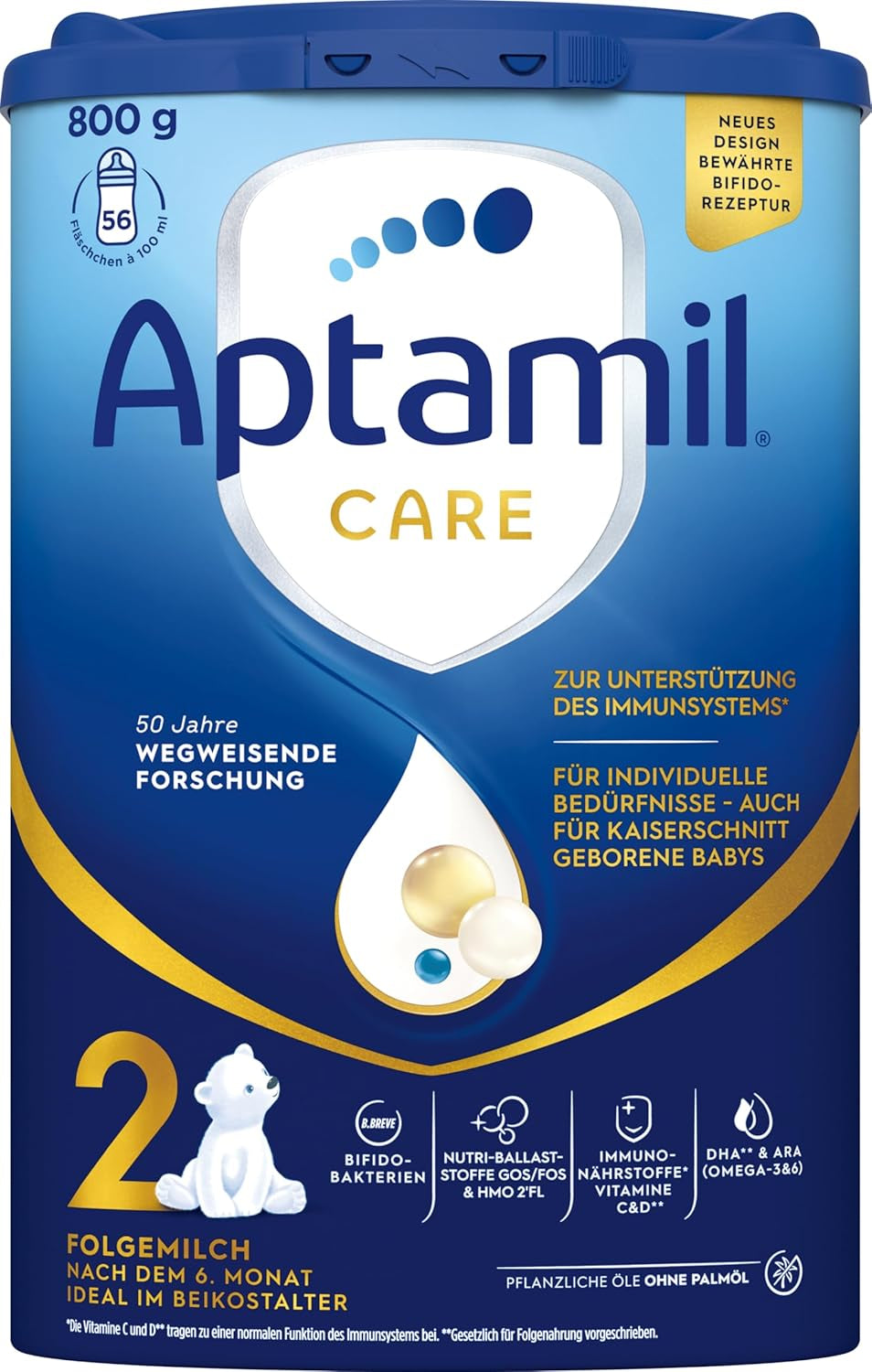 Aptamil Care 2 – Vhodné i pro děti narozené císařským řezem – 1 x 800 g