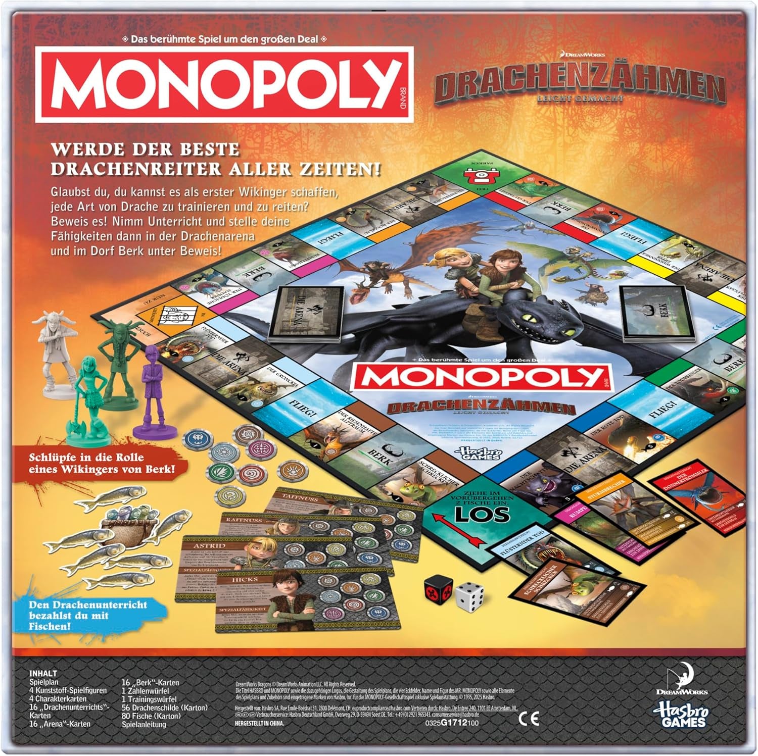 Desková hra DreamWorks Jak vycvičit draka - německá verze