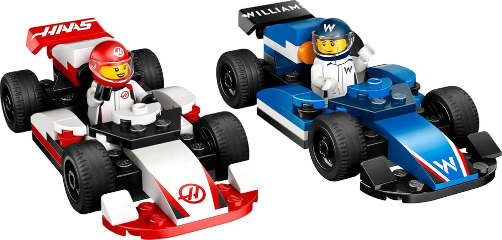 LEGO City Závodní vozy F1 Williams a Haas F1 - Hračka Formule 1 se sestavitelnými auty a 2 minifigurkami závodních jezdců - Nápady na malé dárky pro chlapce a dívky od 4 let 60464 Stavebnice Beuche den LEGO-Store