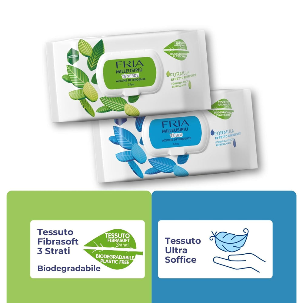 MilleusiPiu Maxi s víčkem, 64 vlhčených ubrousků, 64 jednotek