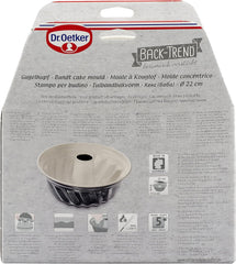 Dr. Oetker Gugelhupfform Ø 22 Cm BACK-TREND, Backform Für Gugelhupf, Runde Bundform Aus Stahl Mit Keramisch Verstärkter Antihaft-Beschichtung (Farbe: Creme/Anthrazit), Menge: 1 Stück Formy a plechy na pečení Naty Shop