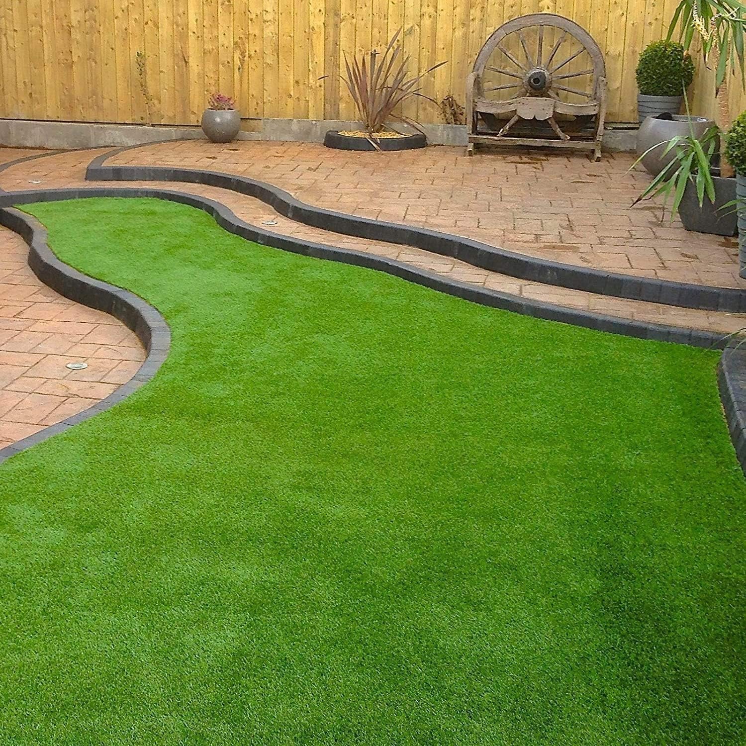 Floordirekt Kunstrasen Cambridge | Rasenteppich | Rollrasen | Polhöhe: 25 Mm | Robust & Uv-Stabil | Kunststoffrasen | Garten-Rasen | Rasen Für Balkon, Terrasse & Garten (50 X 50 Cm)