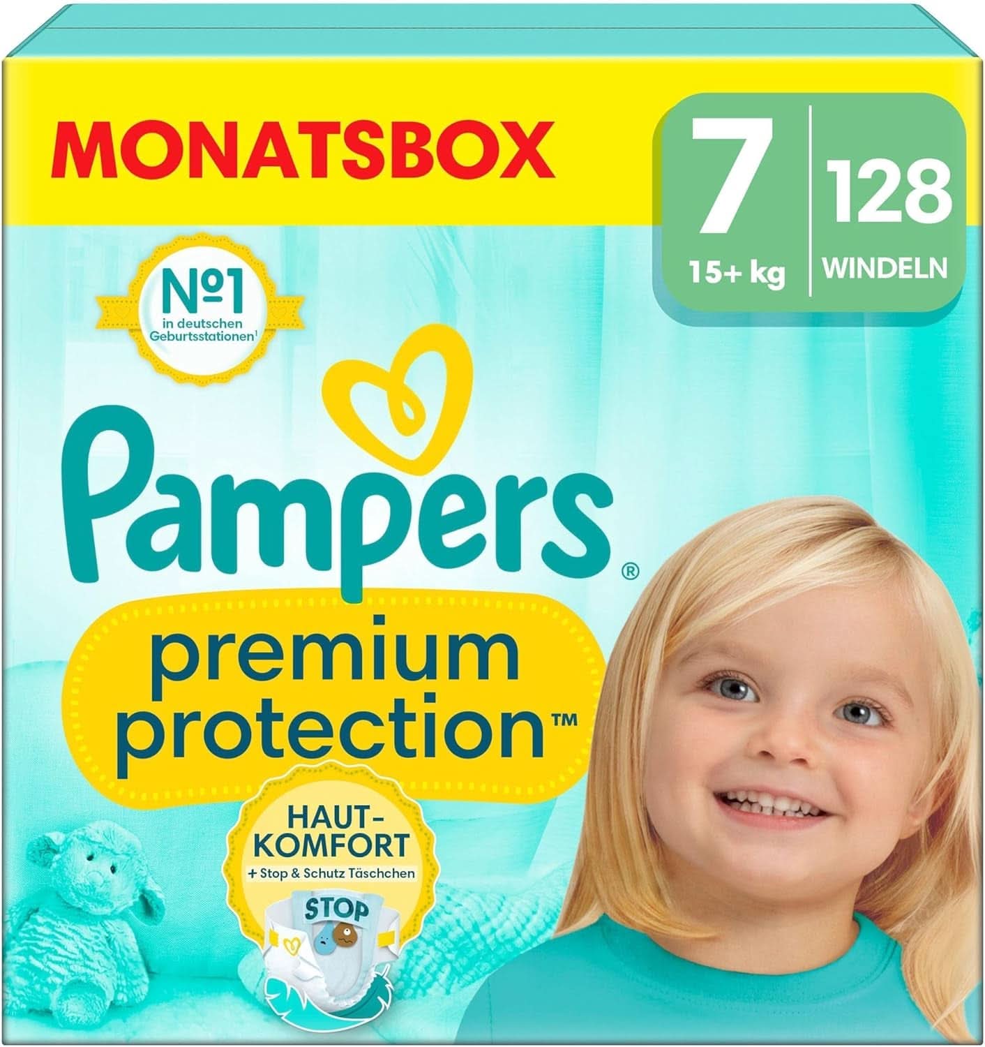 Pampers Baby Plenky vel. 4, Premium Protection, Plenky, 174 ks. , 9Kg - 14Kg Matka a dítě Naty Shop 7 (128 ks) Prémiová ochrana