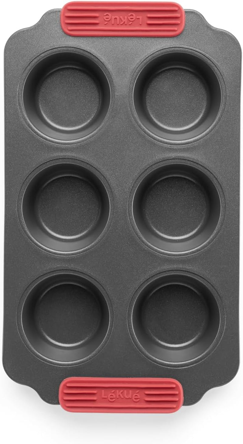 Lékué Muffin-Backform, Antihaftbeschichte, Metall, 6 Mulden Formy a plechy na pečení Naty Shop