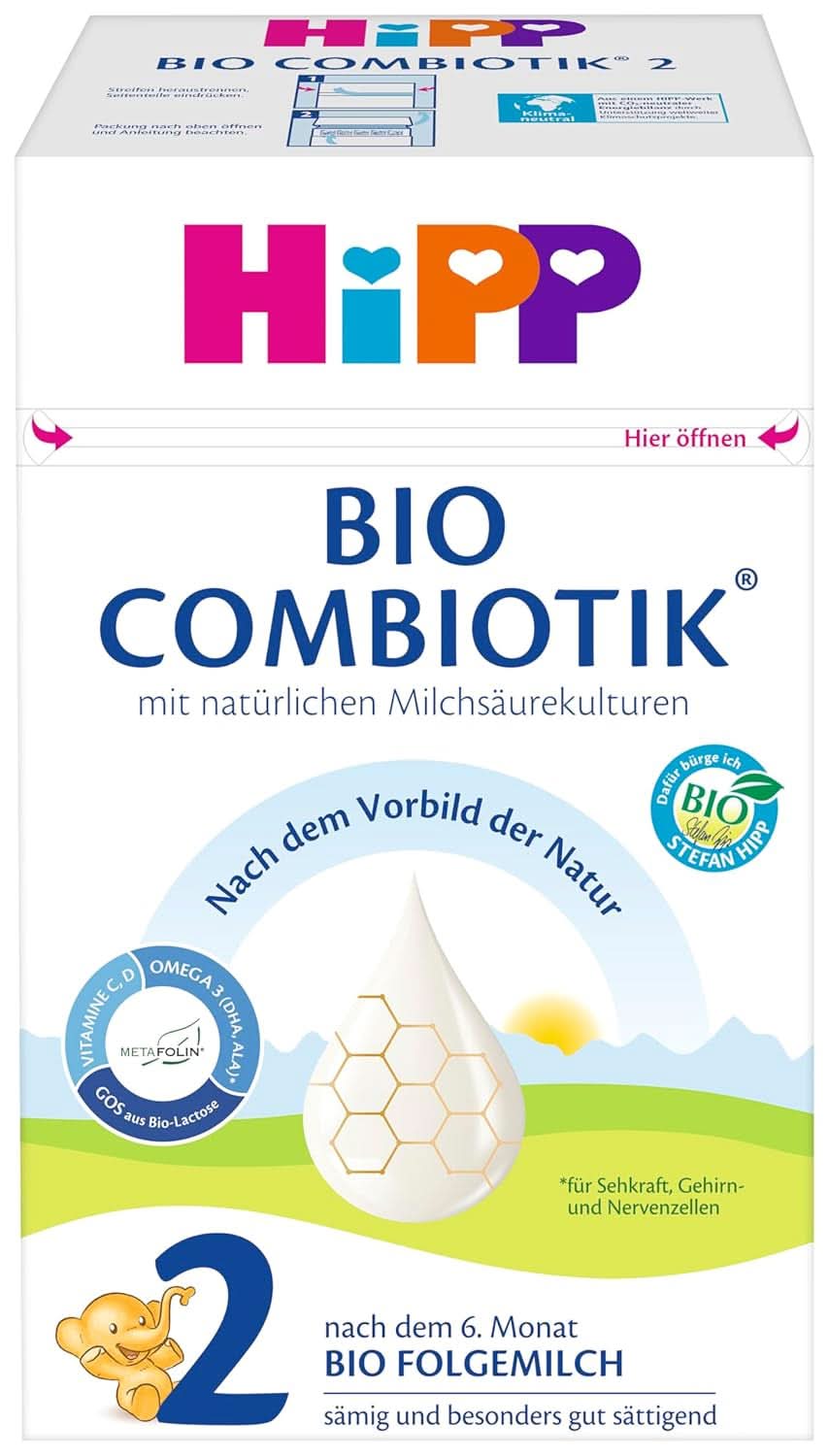 Hipp Bio mléčná výživa 2 BIO Combiotik, Balení 4 ks (4 x 600 gramů) Maminka a miminko Naty Shop NOVINKA - 2 Bio Combiotika 4 x 600 gramů