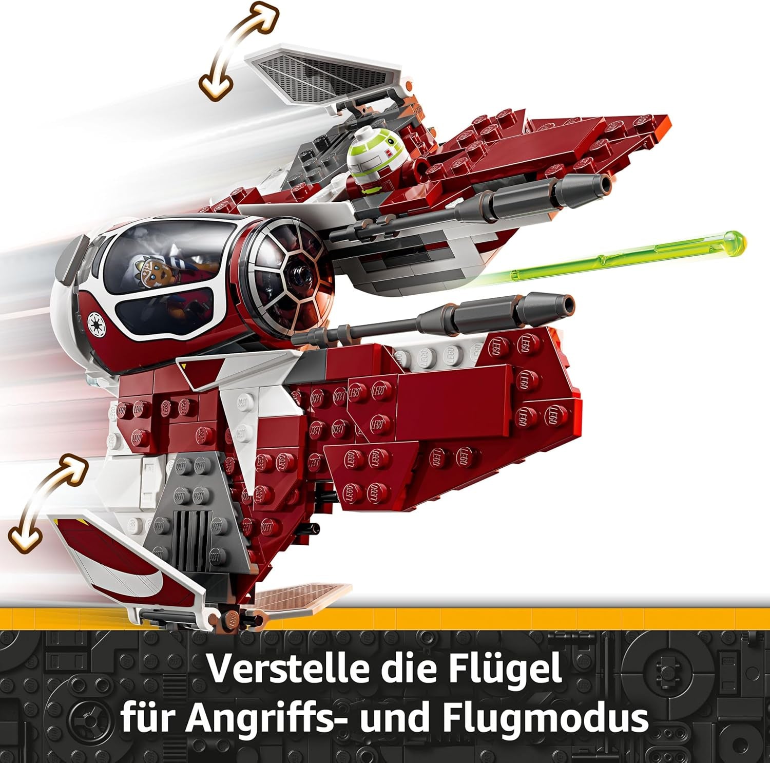 LEGO Star Wars 75401 Ahsokas Jedi Interceptor, Sternenjäger pro Fans von The Clone Wars, Ahsoka Tano & Anakin Skywalker Minifiguren, s Lichtschwertern a R7-A7, pro Jungen und Mädchen ab 8 Jahren