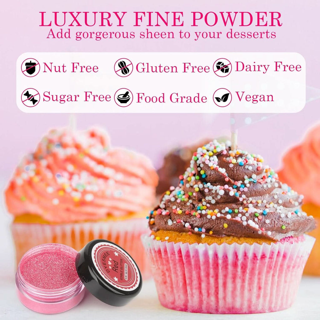 Glitter comestibil, Set de 4 sau de 6 nuante de culoare, 4 grame per produs Glitter Naty Shop