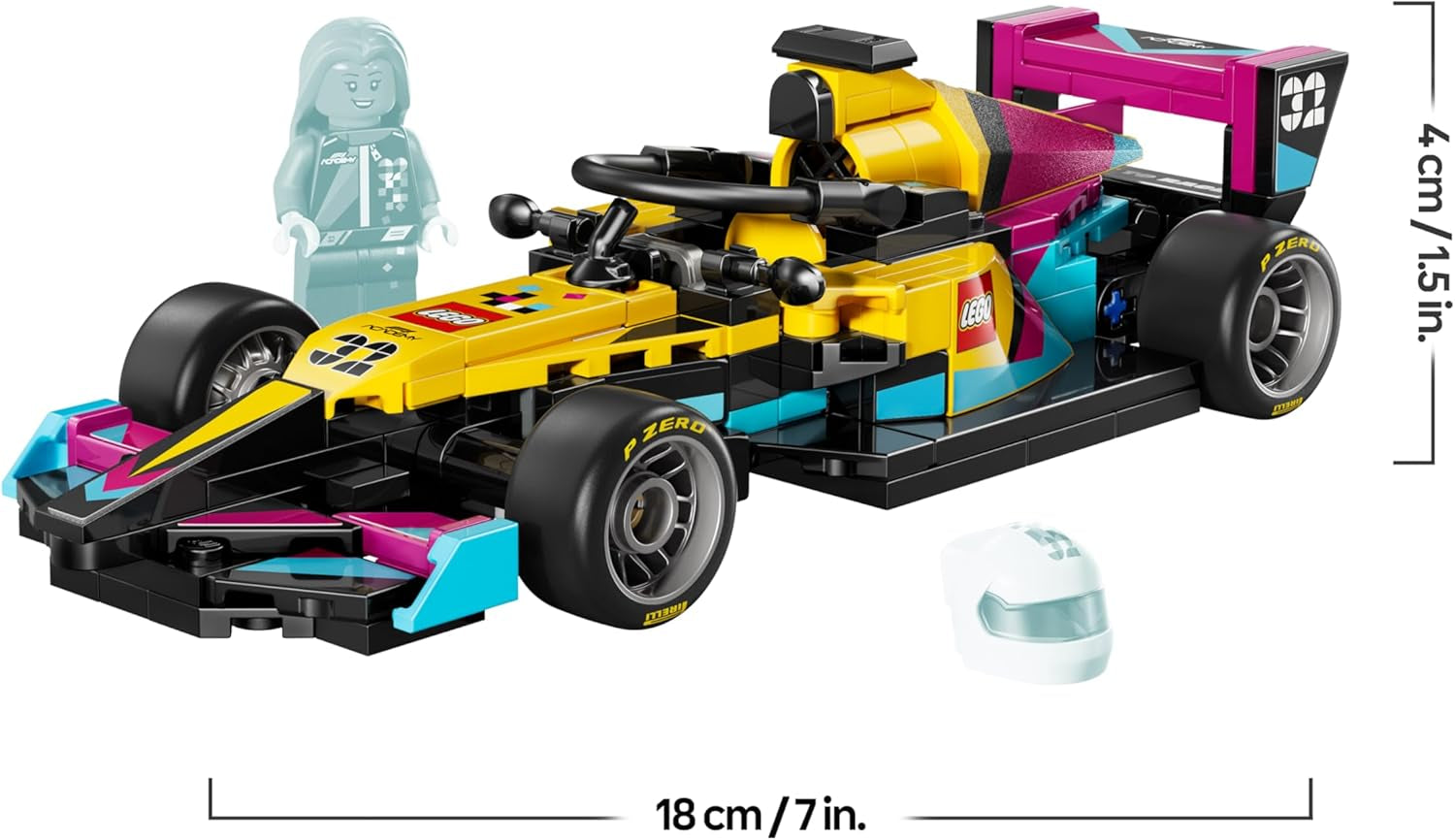 LEGO Speed ​​​​Champions F1 ACADEMY Rennwagen - Spielzeug Modellauto - Mit Formel 1 Rennfahrerin Minifigur - Geschenk für Mädchen, Jungen & Erwachsene Fans ab 10 Jahren - 77258