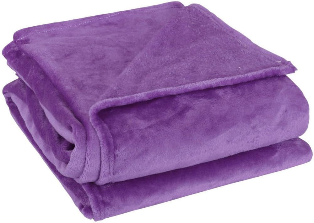 Sourcing Map Cosy pătură cuvertură de pat Soft & cald fleece pătură ca canapea pătură Canapea pătură Living și cuddly pătură Pătură de lână din catifea moale pluș măr verde 150X200Cm Paturi si Cuverturi uxcell Violet 180X200Cm