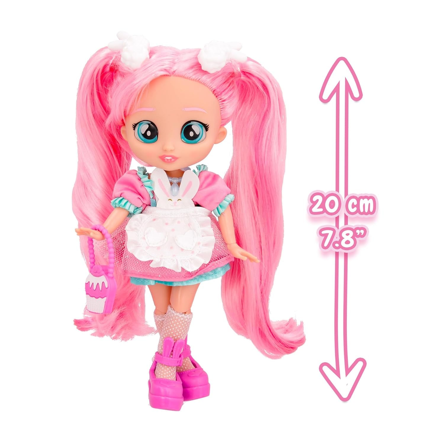 BFF BY CRY BABIES Coney - Modepuppe zum Sammeln, mit Langen Haaren, Stoffkleidung und 9 Zubehörteilen - Geschenk Spielzeug für Mädchen und Jungen +3 Jahre