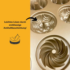 Birkmann, Contoura, Gugelhupfblech Violet, Backform Aus Aluguss, Mit Antihaftbeschichtung Und Rezept, 887077 Formy a plechy na pečení Naty Shop