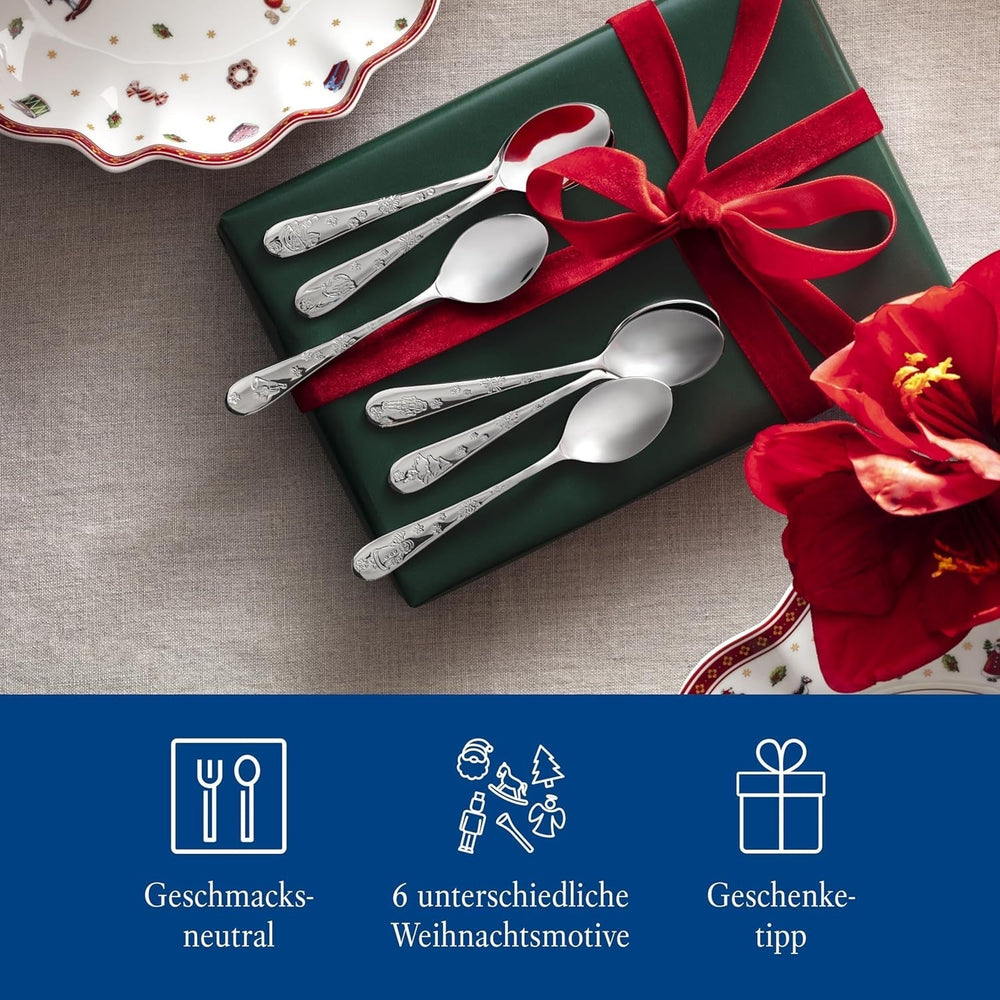 Villeroy & Boch - Toy'S Delight sada kávových lžiček 6 kusů Silver Platinum, vhodné do myčky Kitchen Naty Shop