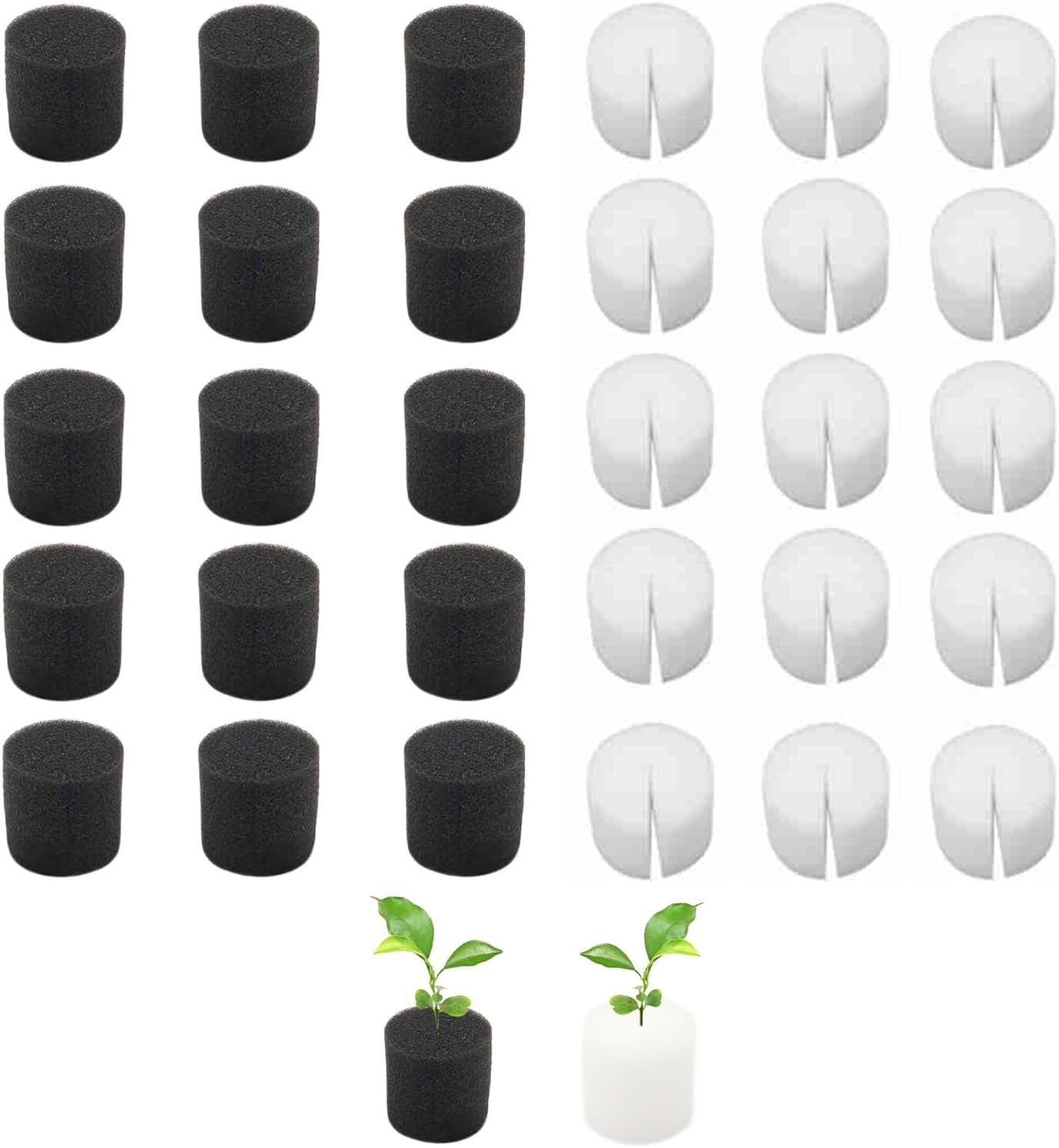 50 ks 32*30mm hydroponické houby Rockwool množení Hydroponický systém množení houba Blok sazenic houby skleníkový hydroponický systém pro pěstování sazenic zeleniny a květin