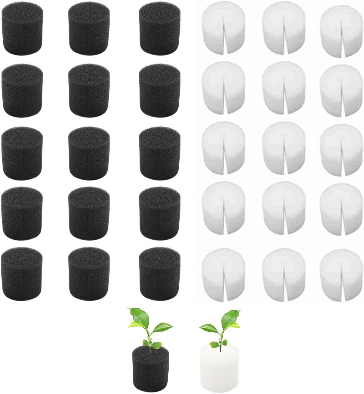 50 ks 32*30mm hydroponické houby Rockwool množení Hydroponický systém množení houba Blok sazenic houby skleníkový hydroponický systém pro pěstování sazenic zeleniny a květin