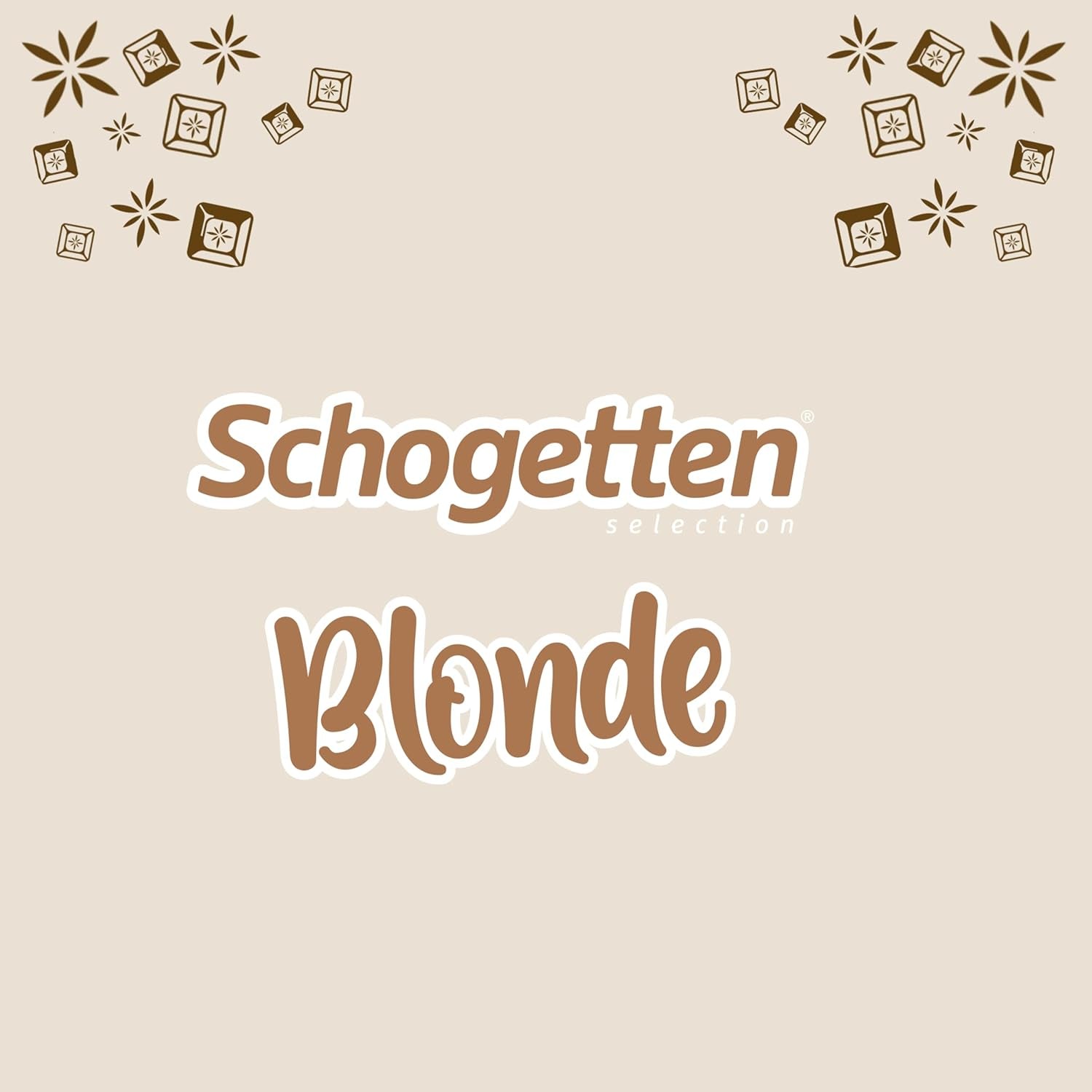 Schogetten Blonde Mandle | Bílá čokoláda s karamelem a kousky mandlí | 100 g | Pohodlné porcování (balení po 2 kusech)