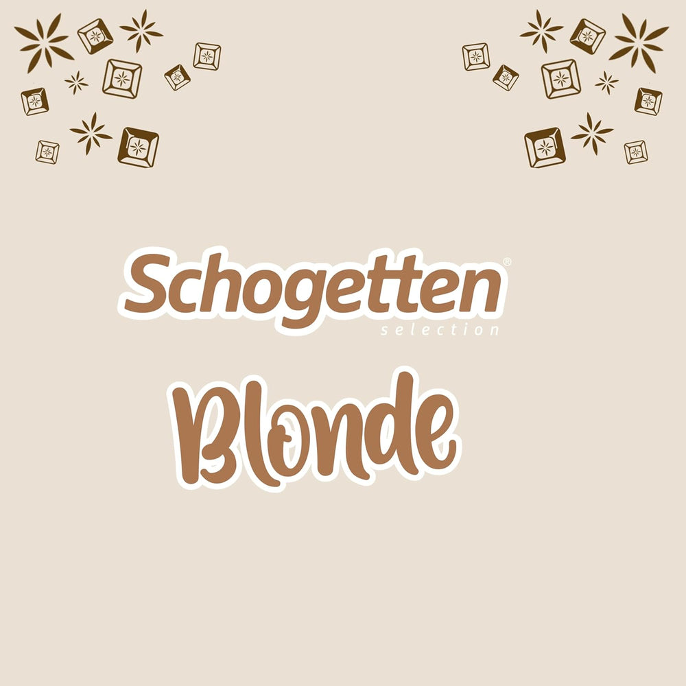 Schogetten Blonde Mandle | Bílá čokoláda s karamelem a kousky mandlí | 100 g | Pohodlné porcování (balení po 2 kusech)