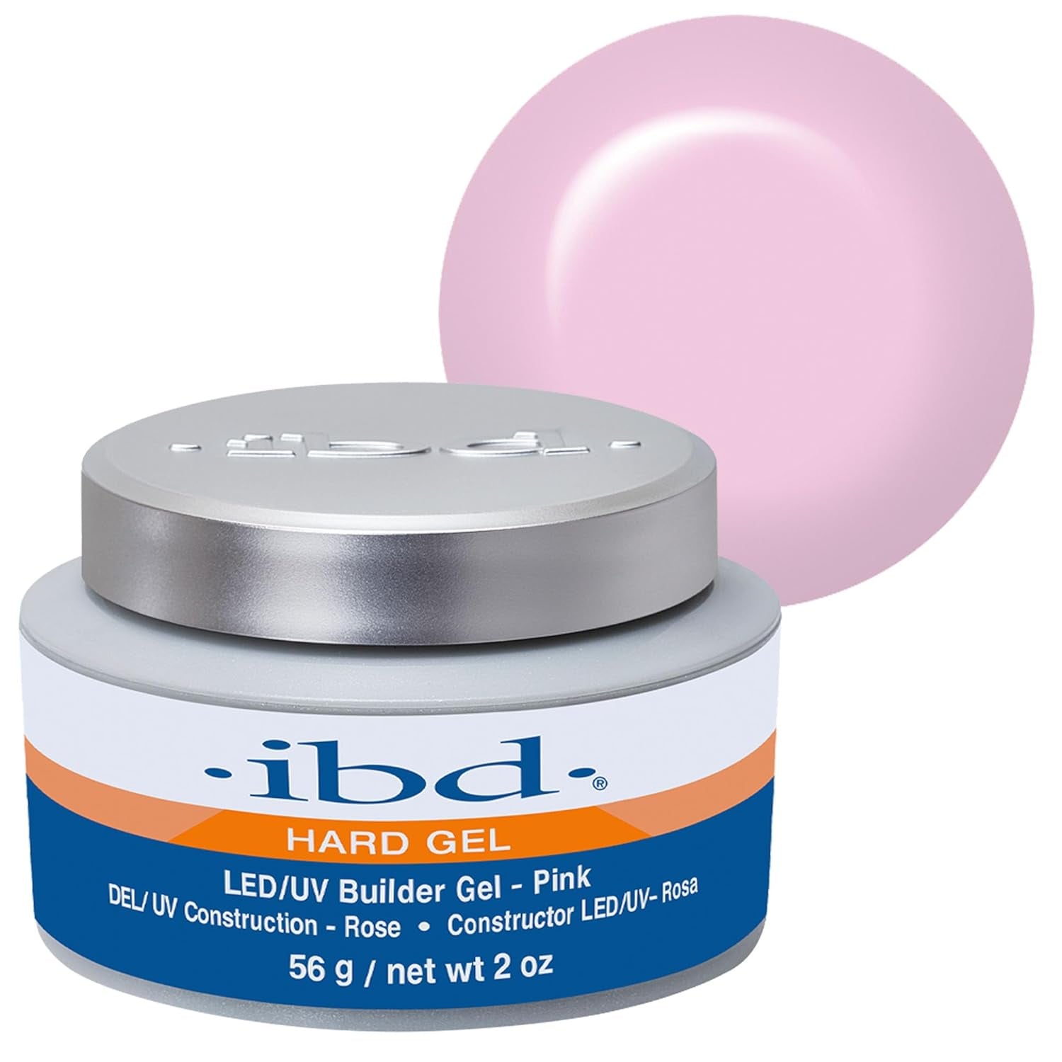IBD Hard Gel – Gel de construcție LED/UV roz II, 1 pachet (1 x 56 g) – Fabricat în SUA – Construcție unghii acasă – Fără programări sau saloane de unghii zgomotoase