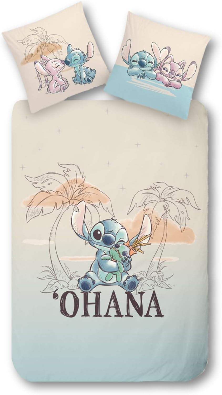 Dětské povlečení pro dívky a chlapce Kreslené povlečení ze 100% bavlny - Dětské Naty Shop Stitch