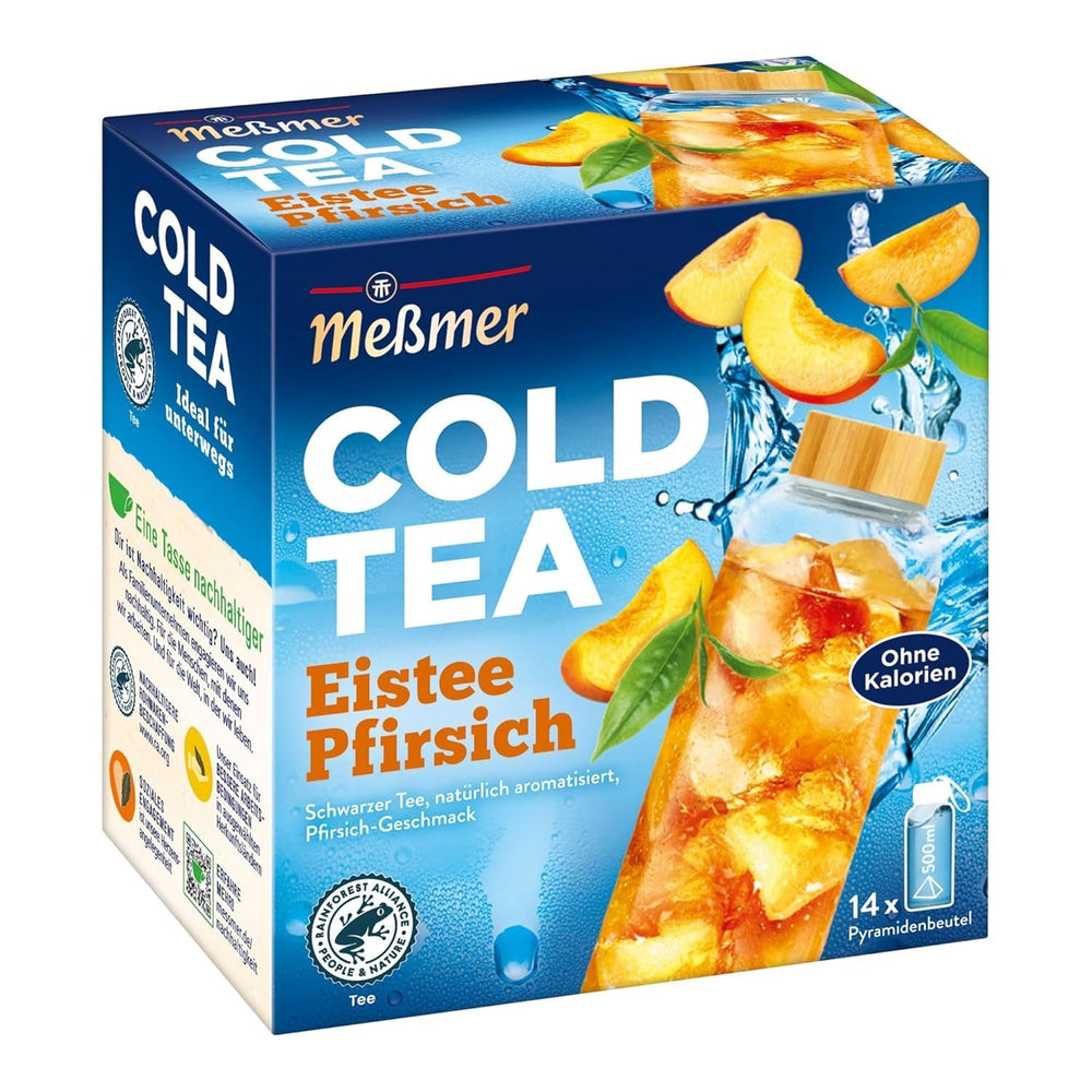 Meßmer Cold Tea Sommer-Beere | 14 pliculețe piramidale | Fără gluten | Fără lactoză | Vegan