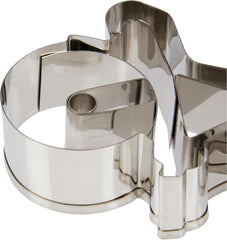 Formă de biscuiți Städter, oțel inoxidabil, bicicletă, 9 x 30 x 30 cm, argintie