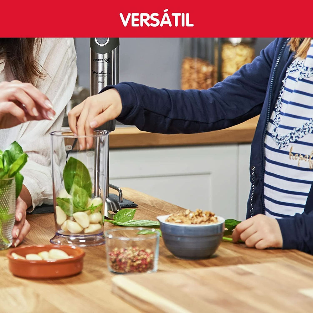 DD6558 DD655810 Quickchef 3-v-1 Tauchmixer, Powelix-Technology, 3 Zubehörteile, Edelstahl, Stahl/Schwarz Kitchen Naty Shop