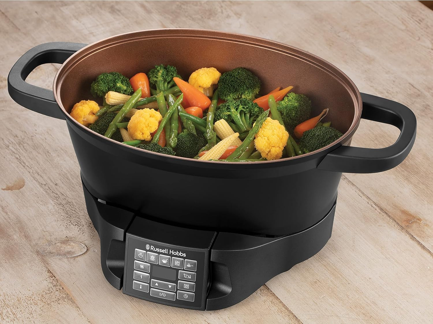 Multicooker Russell Hobbs 6,5L, digitální displej, 8 funkcí vaření Pomalý hrnec Naty Shop