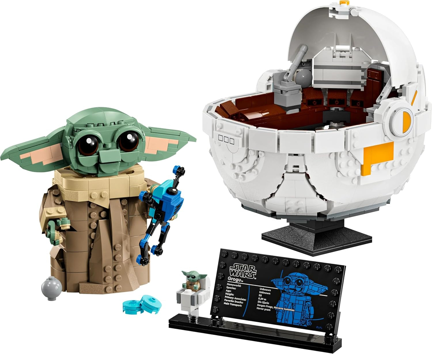 LEGO Star Wars 75403 Grogu ve své mandalorianské repulzorové kolébce - Sběratelská minifigurka - Model na sestavení, hraní a vystavení - Domácí dekorace - Dárek pro chlapce a dívky ve věku od 10 let Stavebnice Besuche den LEGO-Store