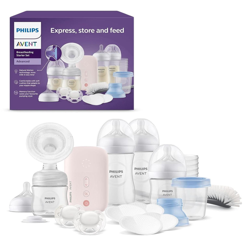 Philips Avent Elektrische Natural Motion Milchpumpe - Set Zum Abpumpen, Aufbewahren Und Füttern Inkl. Flaschen, Schnuller Und Becher (Modell SCD340/31) Accesorii Hrana si Alaptare Bebe Naty Shop